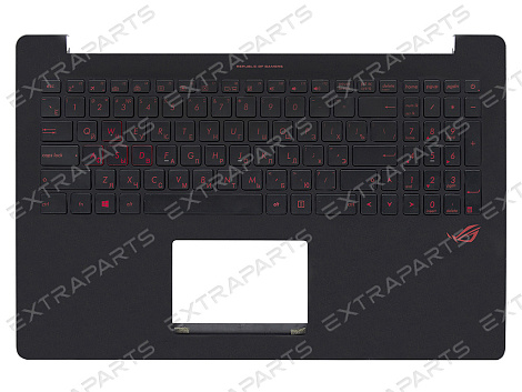 Топ-панель для ноутбука Asus ROG G501JW  черная с подсветкой С HDD
