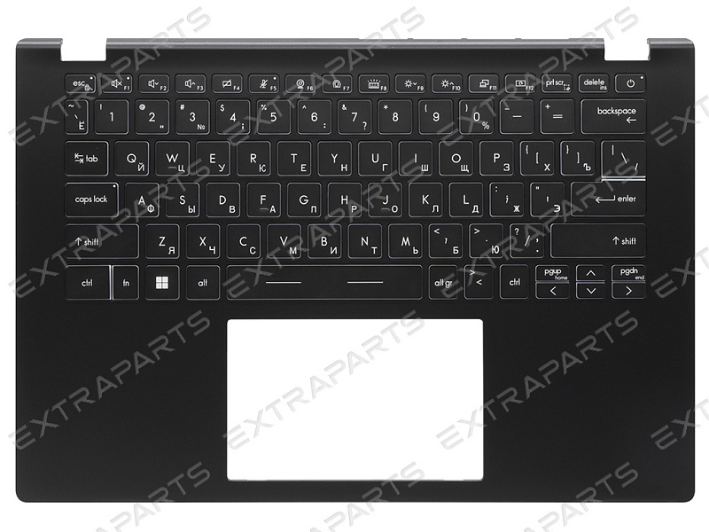 Топ-панель для MSI Modern 14 C12M черная c подсветкой