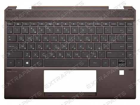 Топ-панель HP Spectre x360 13-ap темно-коричневая с подсветкой (MicroSD)