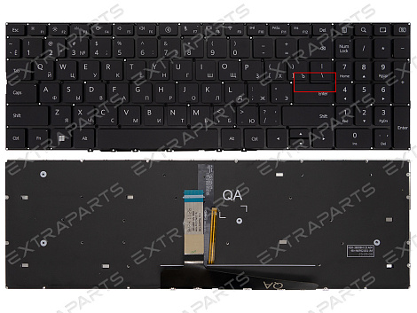 Клавиатура Huawei MateBook D 16 MCLF-X черная с подсветкой 2024 г. (12th gen)