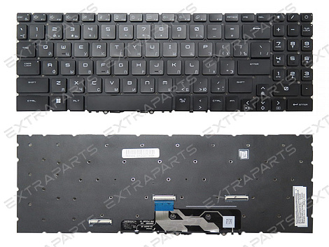 Клавиатура для MSI Titan GT77 HX 13VI черная с полноцветной RGB-подсветкой