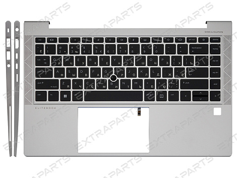 Топ-панель HP EliteBook 840 G7 серебряная с подсветкой (с трекпоинтом)