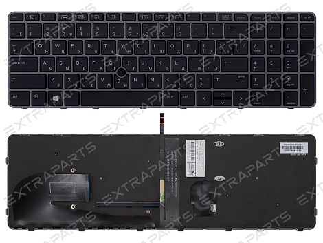 Клавиатура HP EliteBook 850 G3 черная с подсветкой
