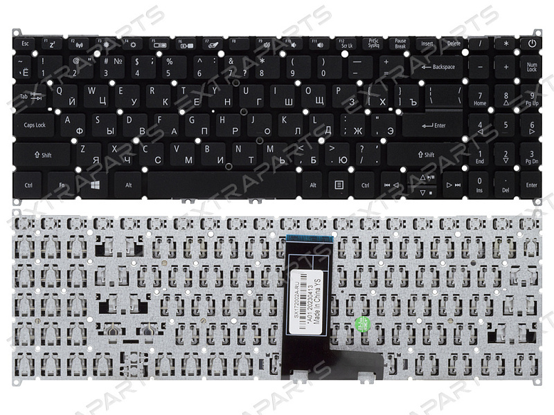 Клавиатура Acer Aspire 5 A515-54G черная без подсветки