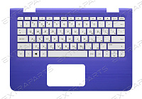 Клавиатура HP x360 11-ab (RU) фиолетовая топ-панель