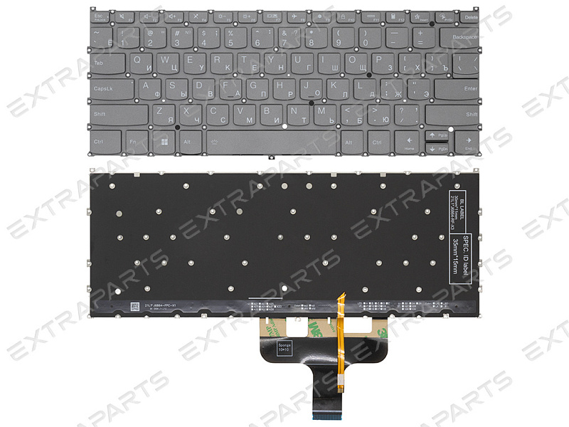 Клавиатура Lenovo Slim 7 ProX 14ARH7 серая с подсветкой