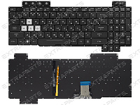 Клавиатура для Asus TUF Gaming FX505DT черная c белой подсветкой