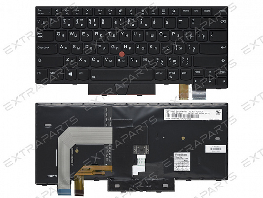 Клавиатура Lenovo ThinkPad T480 черная с подсветкой