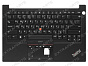 Топ-панель для Lenovo ThinkPad E14 (2nd Gen) черная без подсветки