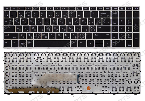 Клавиатура для HP ProBook 470 G5 черная с серой рамкой