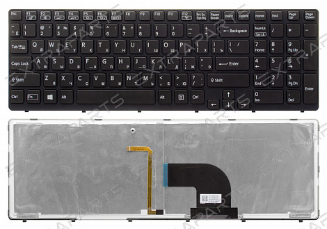 Клавиатура SONY SVE15 (RU) черная с подсветкой