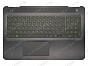 Топ-панель HP 15-bc черная с тачпадом (зеленые клавиши)