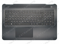 Топ-панель HP 15-bc черная с тачпадом (белые клавиши)