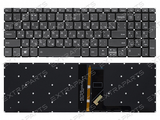 Клавиатура Lenovo Flex 5 14ITL05 серая с подсветкой : Клавиатуры для ...
