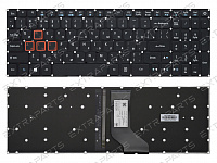 Клавиатура Acer Predator Helios 300 PH317-51 черная с подсветкой