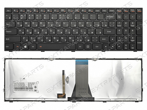 Клавиатура Lenovo G50-45 черная с подсветкой