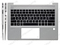 Топ-панель L44548-251 для HP серебряная без подсветки