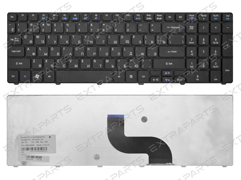 Клавиатура ACER TravelMate 5744 (RU) черная V.2 (оригинал) OV