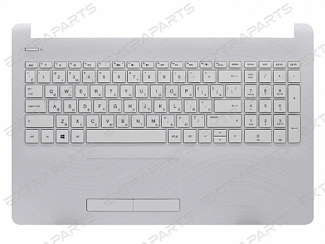 Клавиатура HP 15-bs белая топ-панель