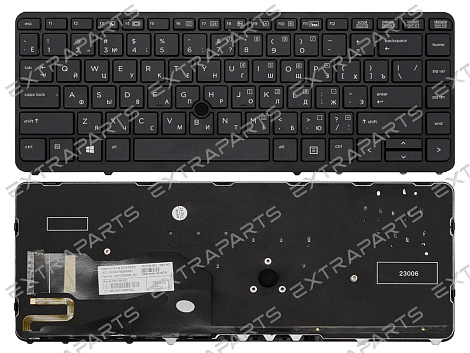 Клавиатура HP ZBook 14 черная с подсветкой (версия с трекпоинтом)