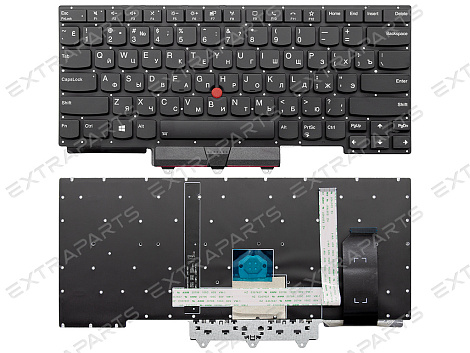 Клавиатура для Lenovo ThinkPad E14 (3rd Gen) черная с подсветкой