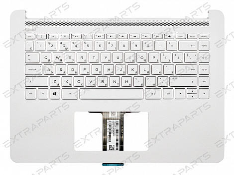 Клавиатура HP 14-bp белая топ-панель