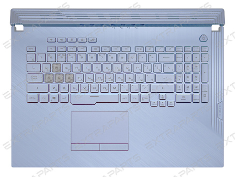 Топ-панель Asus ROG Strix G17 G712LW голубая с RGB-подсветкой (4-зонная)