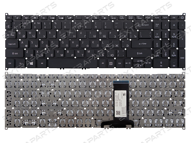 Клавиатура Acer Aspire 3 A317-53 черная без подсветки
