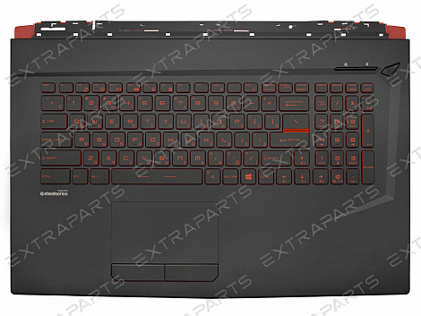 Клавиатура MSI GL73 8RC черная топ-панель с красной подсветкой