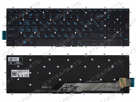 Клавиатура Dell G7 17 7790 черная с синими клавишами