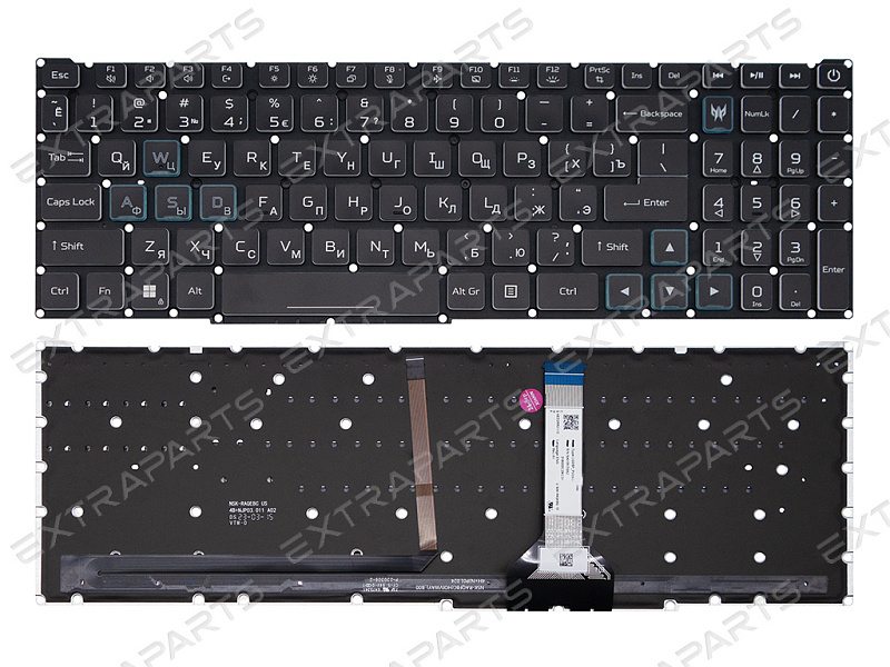 Клавиатура LG05P-P22B3L для ноутбуков Acer Predator