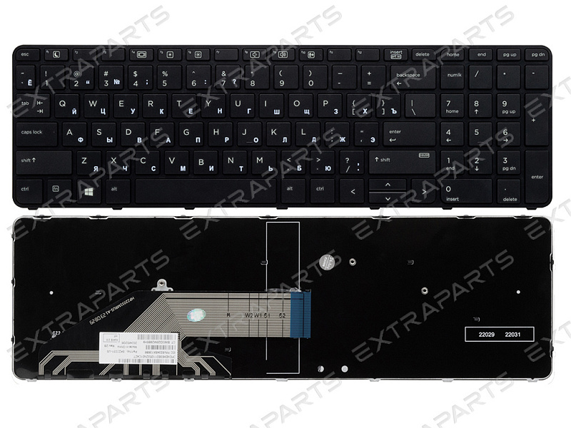 Клавиатура HP ProBook 470 G4 черная без подсветки без трекпоинта (оригинал)