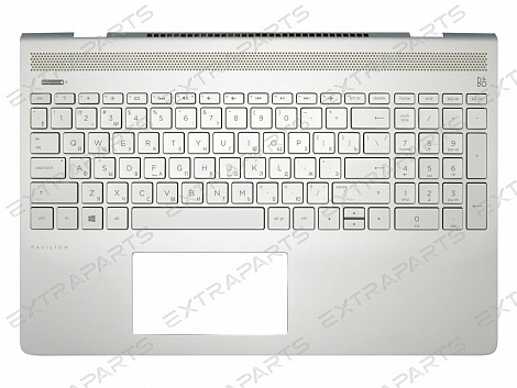 Клавиатура HP Pavilion 15-ck топ-панель серебро