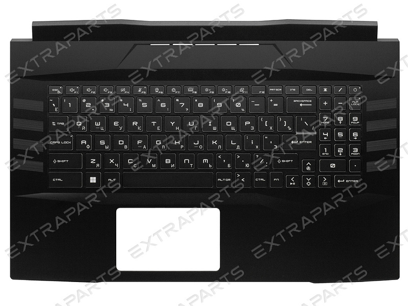 Топ-панель MSI Pulse GL76 11UD черная c RGB-подсветкой