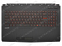 Клавиатура MSI GF62 7RE черная топ-панель c красной подсветкой