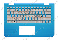Клавиатура HP x360 11-ab (RU) голубая топ-панель