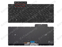 Клавиатура для Asus ROG Zephyrus G14 GA401IU черная c подсветкой (2020г)