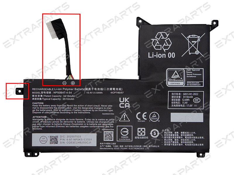 Аккумулятор для Machenike L15 Pro Star XT (54Wh)