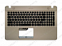 Клавиатура Asus F541U золотая топ-панель