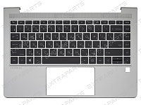 Топ-панель для HP EliteBook 640 G9 серебряная (для моделей со сканером отпечатка)