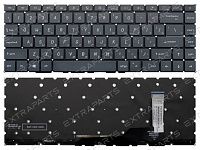 Клавиатура для MSI Modern 14 B10R черная с белой подсветкой
