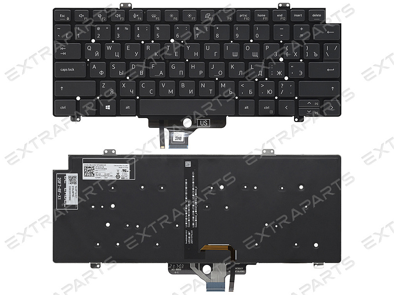 Клавиатура Dell Latitude 5450 черная с подсветкой