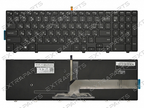 Клавиатура DELL Inspiron 3542 (RU) черная с подсветкой