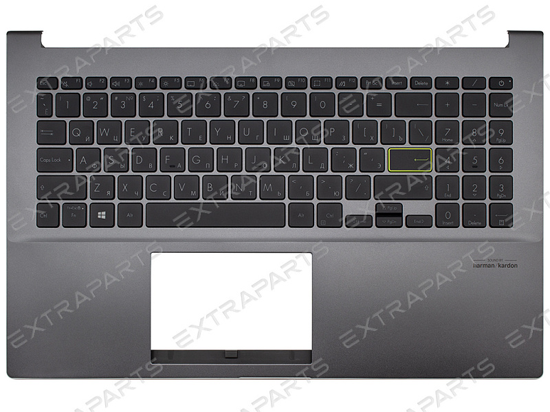 Топ-панель для ноутбука Asus VivoBook 15 X521EA серая с подсветкой