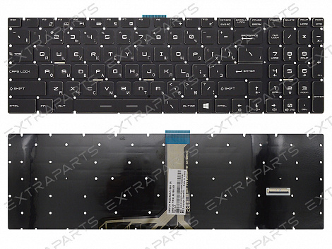 Клавиатура MSI GP65 Leopard 10SDK черная c RGB-подсветкой