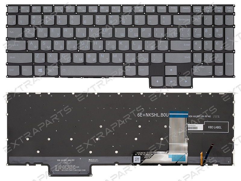 Клавиатура Lenovo LOQ 15IRH8 серая с подсветкой