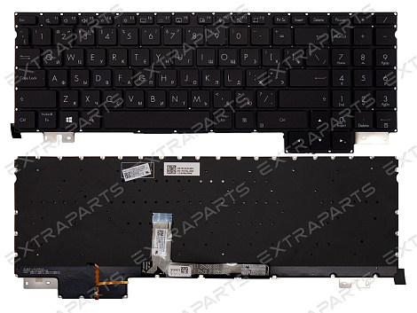 Клавиатура для Asus ProArt Studiobook Pro 16 W7600 черная с подсветкой