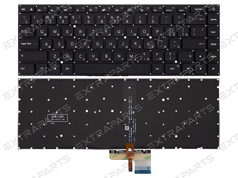 Клавиатура для ноутбука Xiaomi Mi RedmiBook Pro 15 XMA2007 черная с подсветкой