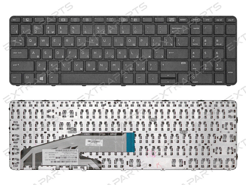 Клавиатура HP ProBook 470 G4 черная без подсветки без трекпоинта