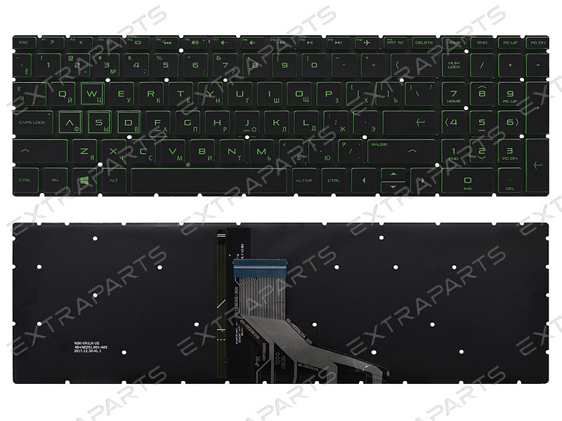 Клавиатура HP Pavilion Gaming 17-cd черная с подсветкой